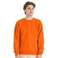 thumbnail image 3 of Hanes High Visibility Safety Sweatshirt for Men | Hi Vis Fleece Reflective Safety Orange Work Wear Made with 7.8oz 50/50 US Grown Cotton/Polyester Crewneck Pullover Sweater, Pack 3 Size-L, 3 of 5