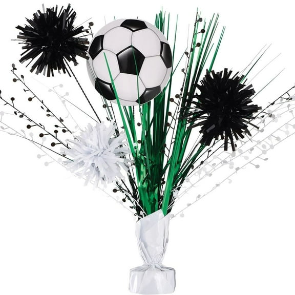 Soccer Tinsel Burst 18-inch Centerpiece
