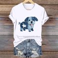 thumbnail image 4 of NuoCaiYun Women'S Loose T-Shirts Printed Round Neck Short Sleeve Daily Casual Tops Summer Tee Shirts, 4 of 6