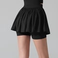 thumbnail image 6 of LAJPXKHY Summer 2 in 1 Skirt with Shorts for Women Ruffle Elastic High Waisted Lightweight Thin Summer Mini Skirts Tennis Shorts, 6 of 6