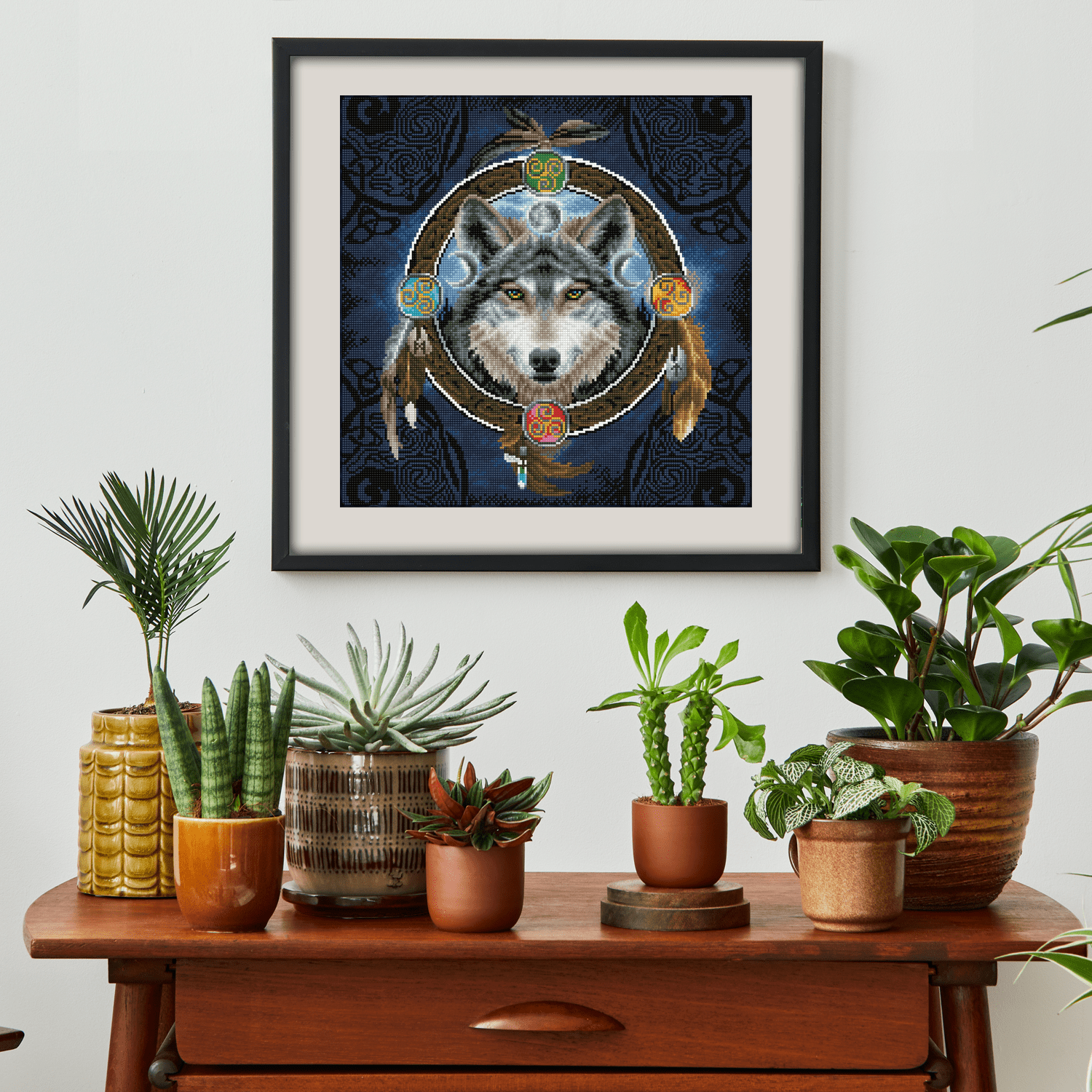Diamond Dotz Celtic Wolf Guide Diamond Painting Kits for Adults - Diamond Art Kits a Relaxing Creative Craft Kit with Dotz Gems 20.3x20.3