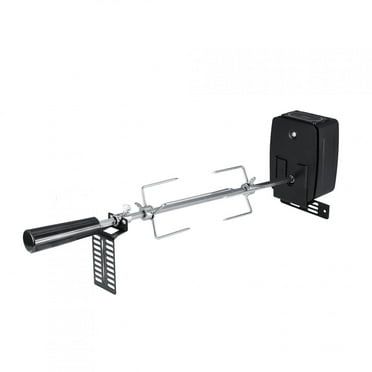 Universal Rotisserie Kit for Barbecue Stainless Steel Spit Rod Meat Forks with Electric Motor