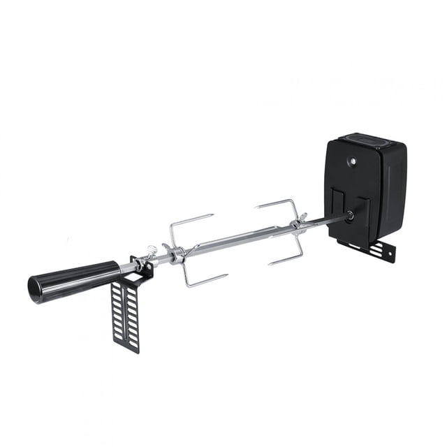Universal Rotisserie Kit for Barbecue Stainless Steel Spit Rod Meat Forks with Electric Motor