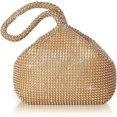 thumbnail image 1 of Bolsos de noche con diamantes de imitación para mujer, bolso triangular con purpurina brillante para fiesta de los años 20, boda de graduación (dorado), 1 of 4