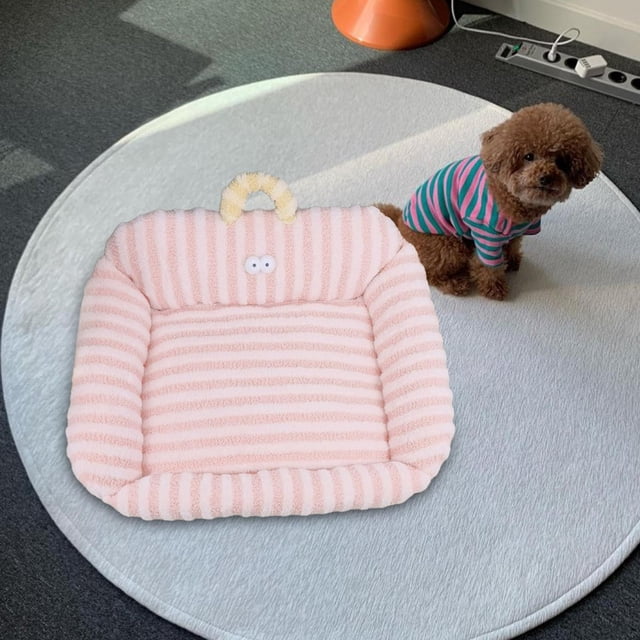 Estera de cama para gatos, cojín para cachorros, sofás cama para perros de peluche, estera para mascotas, perrera, cojín para dormir, cama para , Rosa