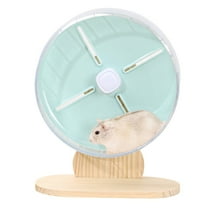 WEUVEB Silent Hamster Wheel Round 11 x 7.9 x 3.1 Inch Pet Exercise Toy for Small Pets and Rodents