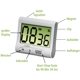 thumbnail image 2 of White/Grey "Countdown" Kitchen Timer, 2 of 5