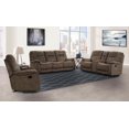 thumbnail image 2 of Pemberly Row Shadow Brown Manual Reclining Sofa Loveseat and Recliner, 2 of 9