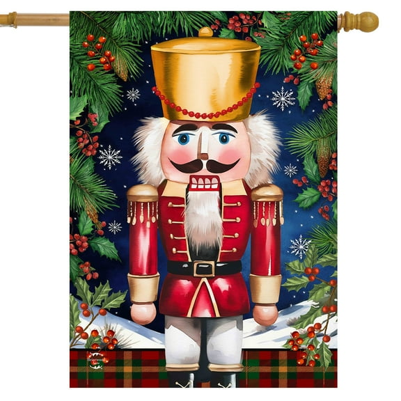 Briarwood Lane Wooden Nutcracker House Flag