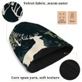thumbnail image 5 of joogoo Deers in Forest Beanie Hats Men Women Cuffed Skull Cap Winter Warm Knit Thick Beanies, 5 of 7