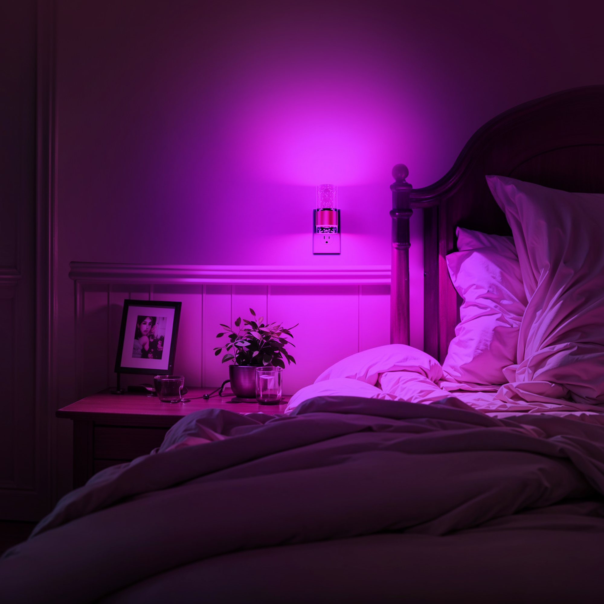 LOHASLED 2 Pcs Black & Brass Smart RGB+Warm White Night Light