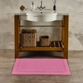 thumbnail image 2 of Hawmam Linen Pink Bath Mats, 21 x 34 inches, Pack of 2 - 100% Ring Spun Cotton, Banded Design, Highly Absorbent, Machine Washable for Bathroom Floor, 2 of 6