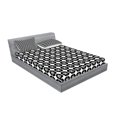 thumbnail image 2 of Ambesonne Geometric Fitted Sheet & Pillow Sham Set, Modern Circles with Dots, Full, White and Black, 2 of 2