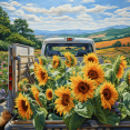 thumbnail image 1 of Rolling Sunflower Symphony - Peinture Diamant DIY, 1 of 6