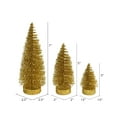 thumbnail image 2 of Vickerman 3"-5"-7" Gold Glitter Oval Pine Artificial Christmas Tree, Set of 3, 2 of 2