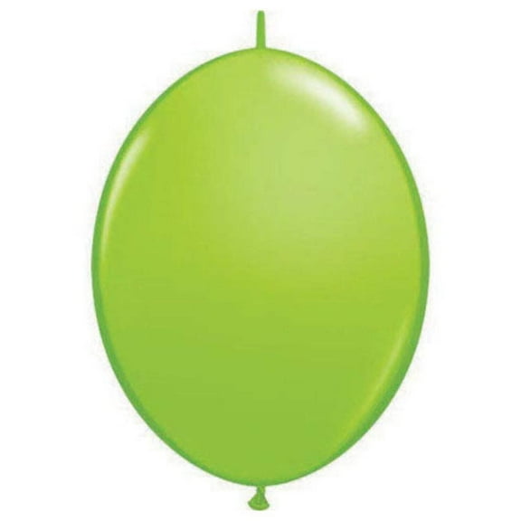 6 inch Qualatex Quicklink - Lime Green Latex Balloons (50 Pack) - Party Supplies Decorations