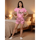 thumbnail image 4 of Pijama De 3 Piezas Mujer Pantalon Short Y Playera A Juego, 4 of 5