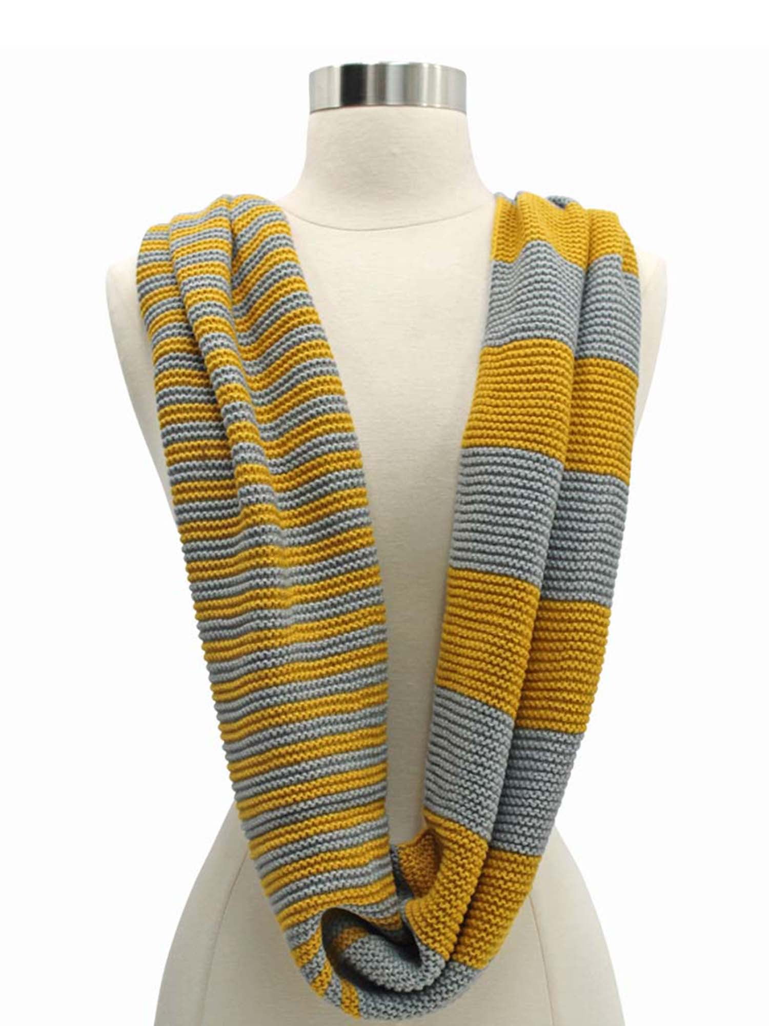 Striped infinity scarf