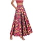 thumbnail image 3 of TaTaai Women's Boho Floral Print High Waist Maxi Skirt Elastic Waist A-Line Ruffle Hem Long Skirt with Pockets for Casual Weekend Outings Gift, 3 of 9