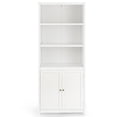 thumbnail image 2 of Costway Armario Librería con 3 Repisas Estantería Doble Puertas Blanco 74,5 x 35,5 x 181,5 cm, 2 of 9