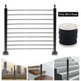 thumbnail image 2 of 200-400ft Black Cable Railing 1/8" Stainless Steel 316 Wire Rope Cable 7 x 7Strand, 2 of 12