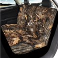 thumbnail image 6 of XYZCANDO Deer Camo Forest 14 Pack Car Seat Covers Full Set Steering Wheel Cover Center Console Pad Seat Belt Pads Headrest Covers Cup Coasters for Most Cars SUVs Sedans, 6 of 7