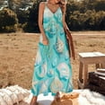 thumbnail image 2 of Beach Seashell Starfish Fine Art Sleeveless Dress Summer Dress Woman 2025, 2 of 7
