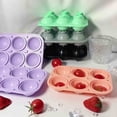 thumbnail image 5 of Harlier Ice Ball Maker, Reusable 2.5 Inch Ice Cube Trays, Easy Release Silicone Round Ice Sphere Tray with Lids & Funnel for Whiskey, Cocktails & Bourbon (Purple), 5 of 7