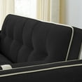 thumbnail image 6 of Aukfa Pull Out Sofa Bed, Tufted Convertible Sleeper Sofa Futon Sofa for Home Office, Velvet, Black, 6 of 10
