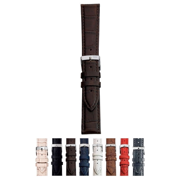 Morellato Bolle (Ec) Watch Strap - Dark Brown - 18mm - Chrome-plated Stainless Steel Buckle - MORELLATO 1930 Collection