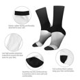 thumbnail image 4 of Fotbe Black White Fluid Sculpture Calcetas Largas con Estampado para Hombre y Mujer – Calcetas de Compresión Transpirables y Elásticas, Viajar y Uso Diario Talla 5-11, 4 of 6