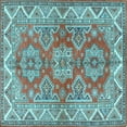 thumbnail image 1 of Ahgly Company Indoor Square Persian Light Blue Traditional Area Rugs, 7' Square, 1 of 4