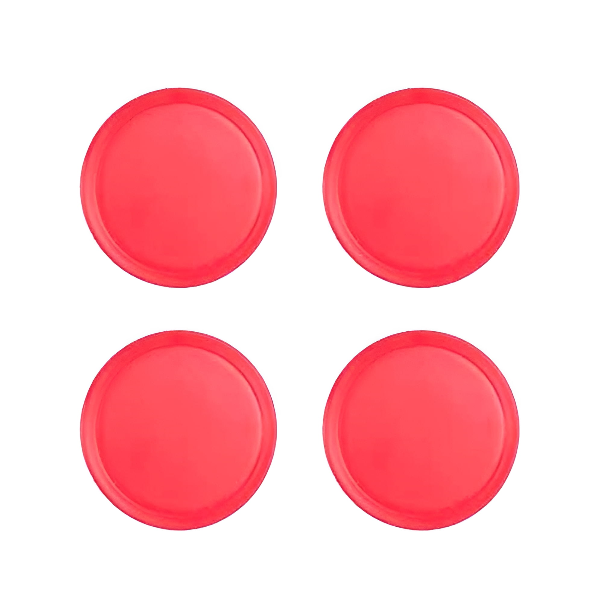 BESTSKY 4PCS 50mm Air Hockey Pushers Pucks Replacement For Game Tables Goalies Header Kit Air Hockey Equipment Accessories (Red) 1.97x1.97x0.2in