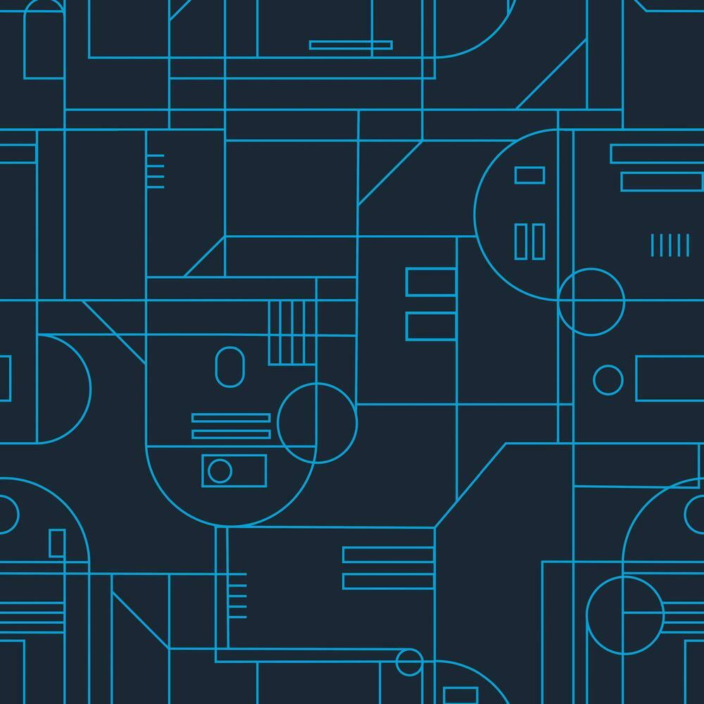Star Wars R2D2 Geometric Peel and Stick Wallpaper