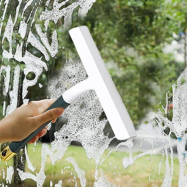 Xihbxyly Limpiador de Vidrios, Raspador de Ventanas con Mango Ergonómico, Limpiador de Espejos de Baño Sin Marcas, Cuchillas Duraderas para Un Uso Fácil, Herramienta de Limpieza Del Hogar, Mantenimie