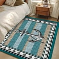 thumbnail image 4 of Blue Beige Anchor Area Rugs 4'x6', Washable Small Throw Rugs for Office Bathroom, Nautical Summer Beach Coastal Ocean Indoor Outdoor Rug Non-Slip Low Pile Carpet Runner Reversible Floor Mats, 4 of 8