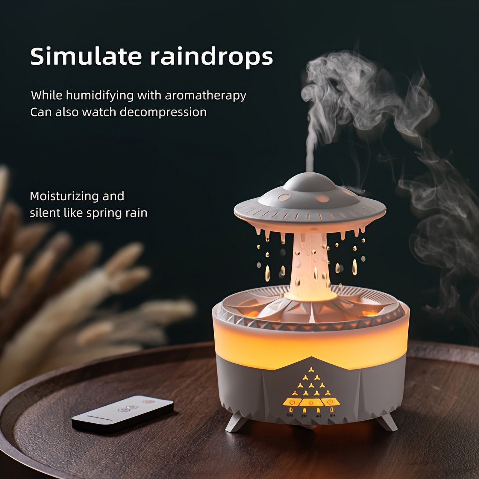 SDOTXA 350ml Cloud Drop Aroma Humidifier with Night Light Capacity Colorful LED Lights