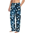 thumbnail image 6 of Kdxio Ice Blue Heart Print Men's Sleep Pajama Pant Lounge Pants with Pockets-X-Large, 6 of 6