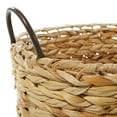 thumbnail image 6 of DecMode 16", 13", 11"W Brown Metal Handmade Storage Basket with Metal Handles, 3-Pieces, 6 of 9