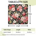 thumbnail image 2 of Pioneer Flower Floral Print Pattern Square Fitted Tablecloth with Elastic Edge,Square Table Cover,Washable Elastic Table Cover for Home Kitchen Party Decor 34"x34", 2 of 6