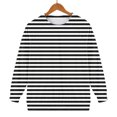 thumbnail image 4 of Holzkary Oversized Sweatshirt for Women Warm Soft Printed Shirt Winter Sweatshirts Tops Loose Fit Casual Long Sleeve Striped Sweatshirt Comfy Fall Winter Outfits Clothes 2025 Fashion Bk1 L, 4 of 7