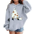 thumbnail image 2 of Kids Fleece Hoodie Pullover Top Youth Long Sleeve Casual Hoody Girls Boys Unisex Sweatshirt Gray 13-14 Years, 2 of 6