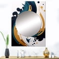 thumbnail image 1 of Designart "Abstract Fusion in Blue and Gold VII" Abstract Mirror Wall Decor - Modern Blue Abstract Large Mirror For Wall Art Decor - 40" x 30" Inch, 1 of 5