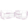 thumbnail image 2 of vidaXL 2 Piece Sofa Set with Cushions Black Fabric, 2 of 6