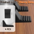 thumbnail image 2 of 4 Pcs Heavy Duty Trash Can Wall Protector, Silicone Trash Can Bumper for Square & Round Garbage Bins, No-Drill Garbage Can Wall Protector for Kitchen and Floor (Black), 2 of 11