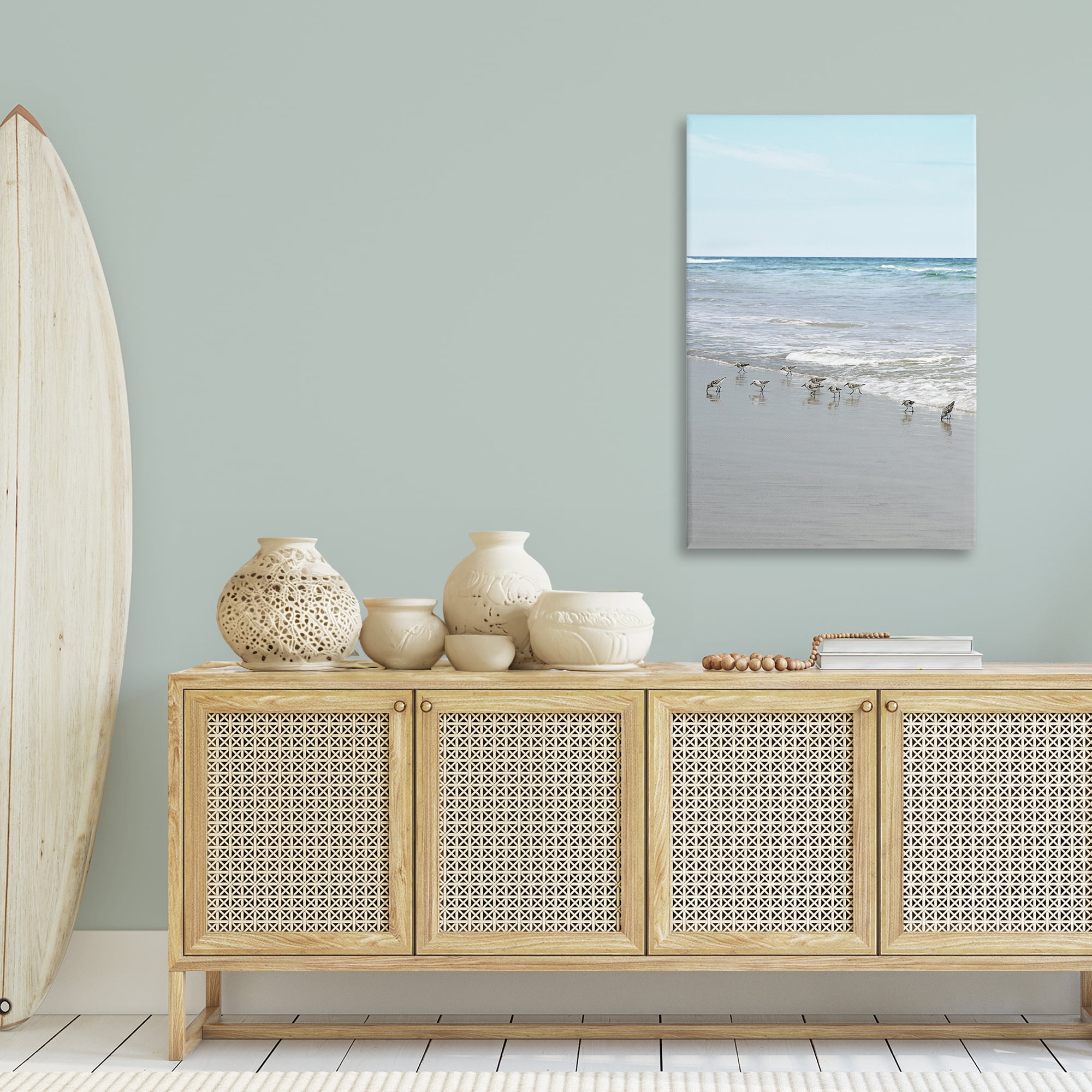 Stupell Industries Energetic Beach Birds Nautical & Beach Photography Wrapped Canvas Art Print Wall Art, 30 x 45