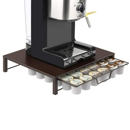 36-Pod Storage Drawer Holder for K-cup Coffee - Brown