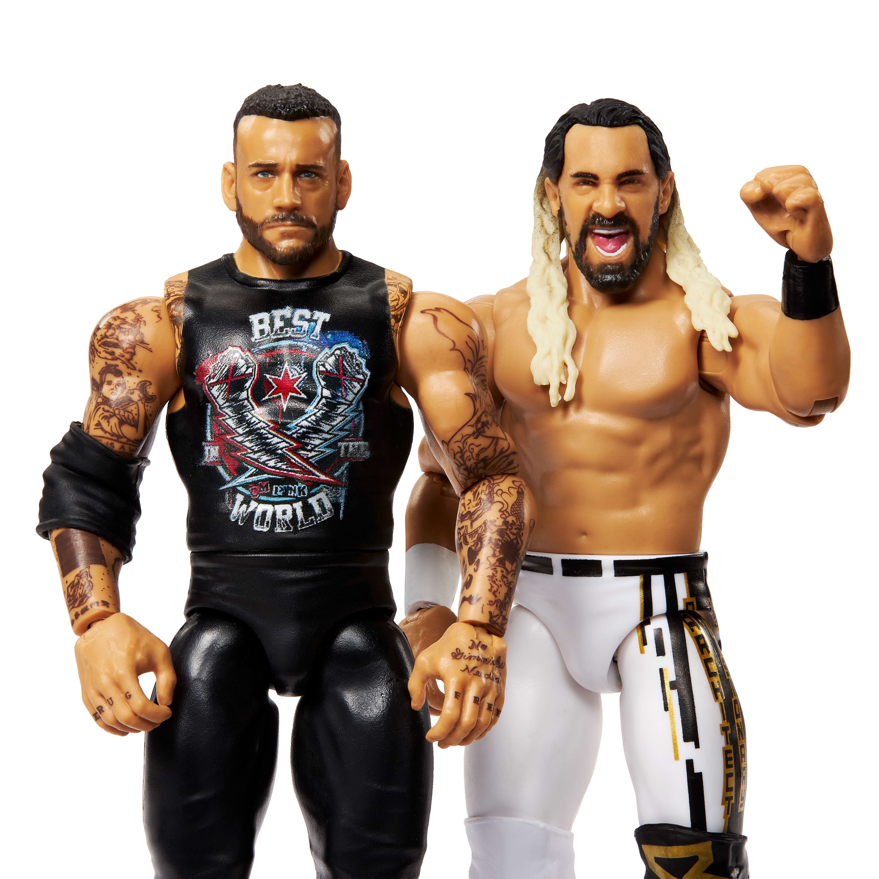 WWE Main Event Showdown CM Punk vs Seth Rollins Action Figures Set, Series #23 6-inch Collectibles