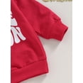 thumbnail image 6 of My First New Years Baby Boy Outfit Baby Boy Valentines Day Outfit Letter Print Long Sleeve Sweatshirt T-shirt and Elastic Casual Pants Suit, 6 of 9