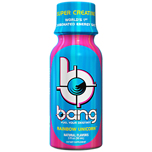 VPX (Vital Pharmaceuticals) BANG SHOT - Rainbow Unicorn, Carbonated Energy Shot, 3 fl oz. (12 Drinks)